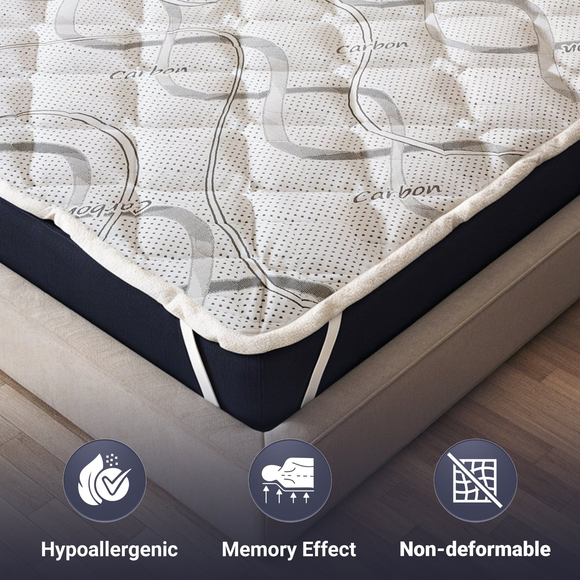 The White Stone Topmatras 130x190 ademend hoogte 5 cm | Ergonomische matraskorretor