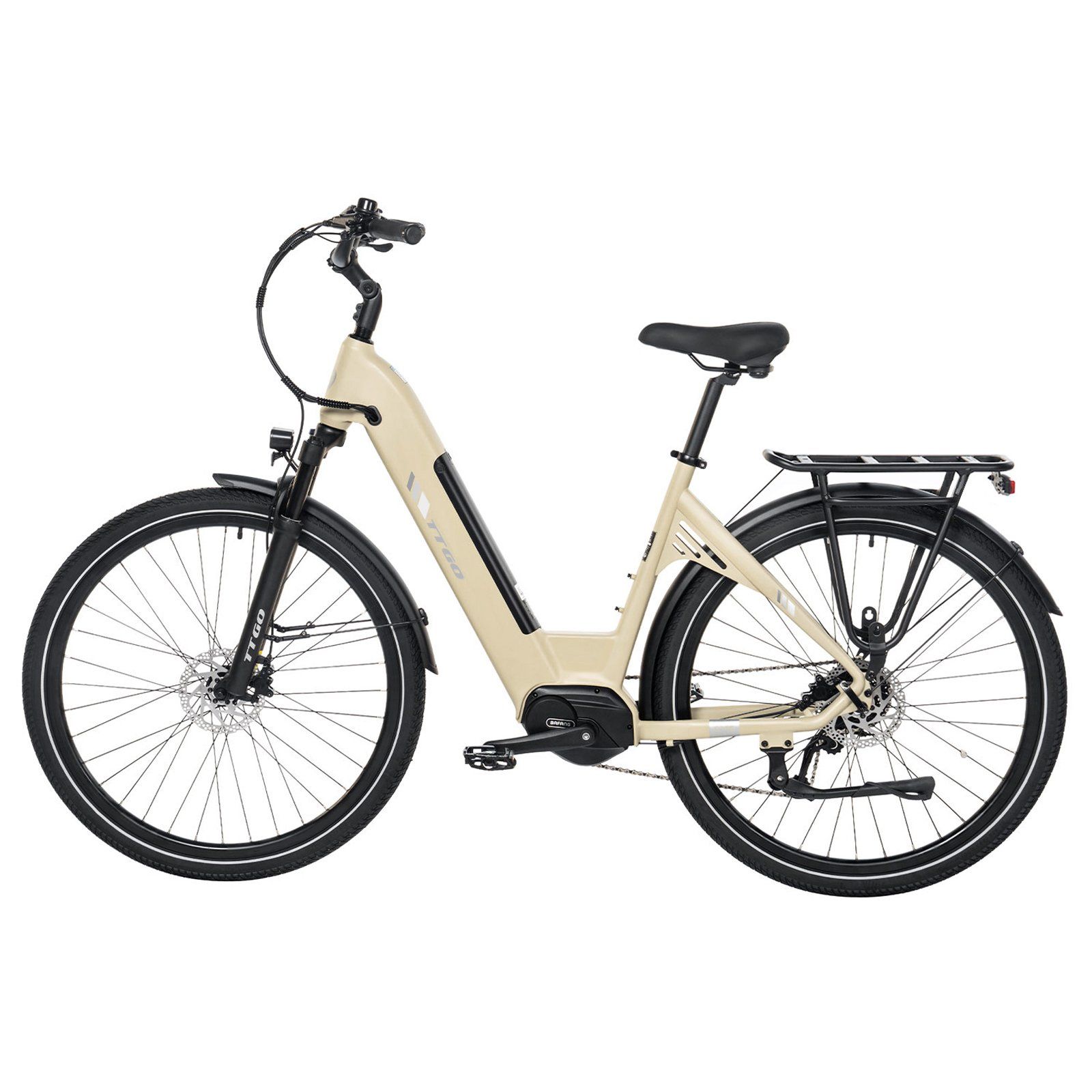 TTGO C7 SE Vélo électrique, 36 V 18 Ah, grande autonomie, avec moteur central Bafang
