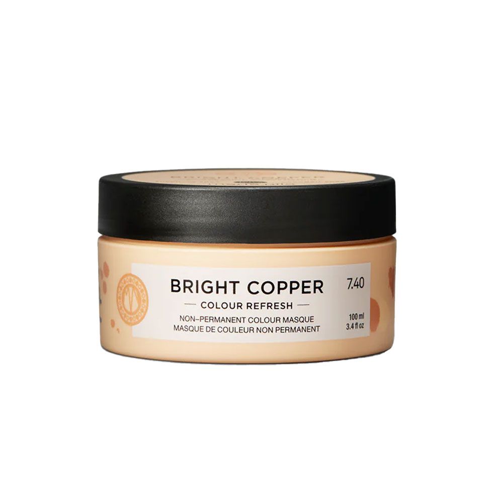 Peach Colour Refresh haarkleurmasker in een lichtbeige pot met zwart deksel.