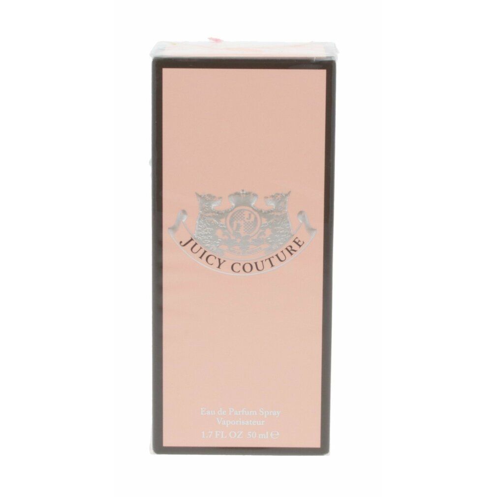 Verpakking van Juicy Couture Eau de Parfum Donna, roze met zilveren logo.