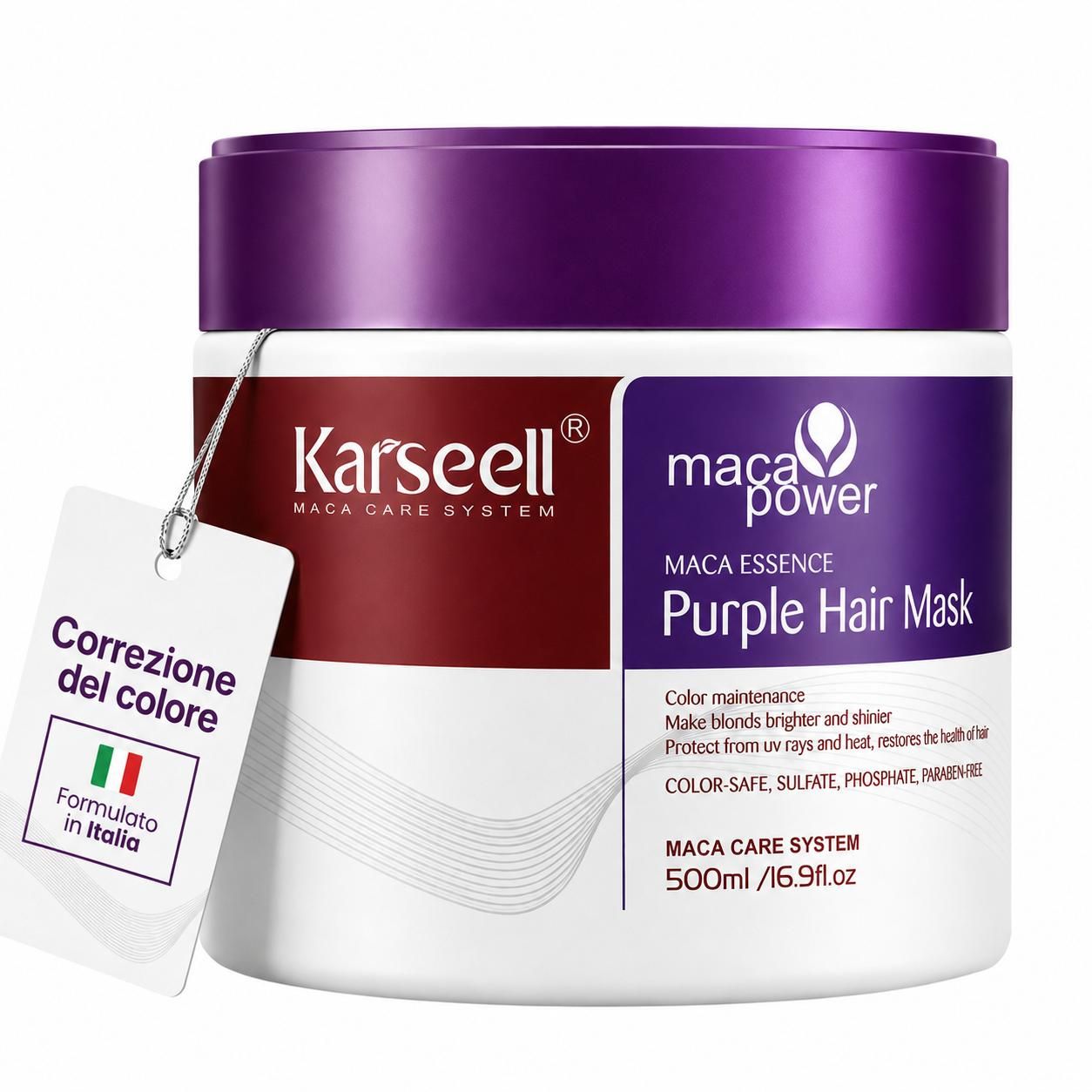 KARSEELL Masque Violet Anti-jaunissement pour Cheveux Blonds Platine et Gris