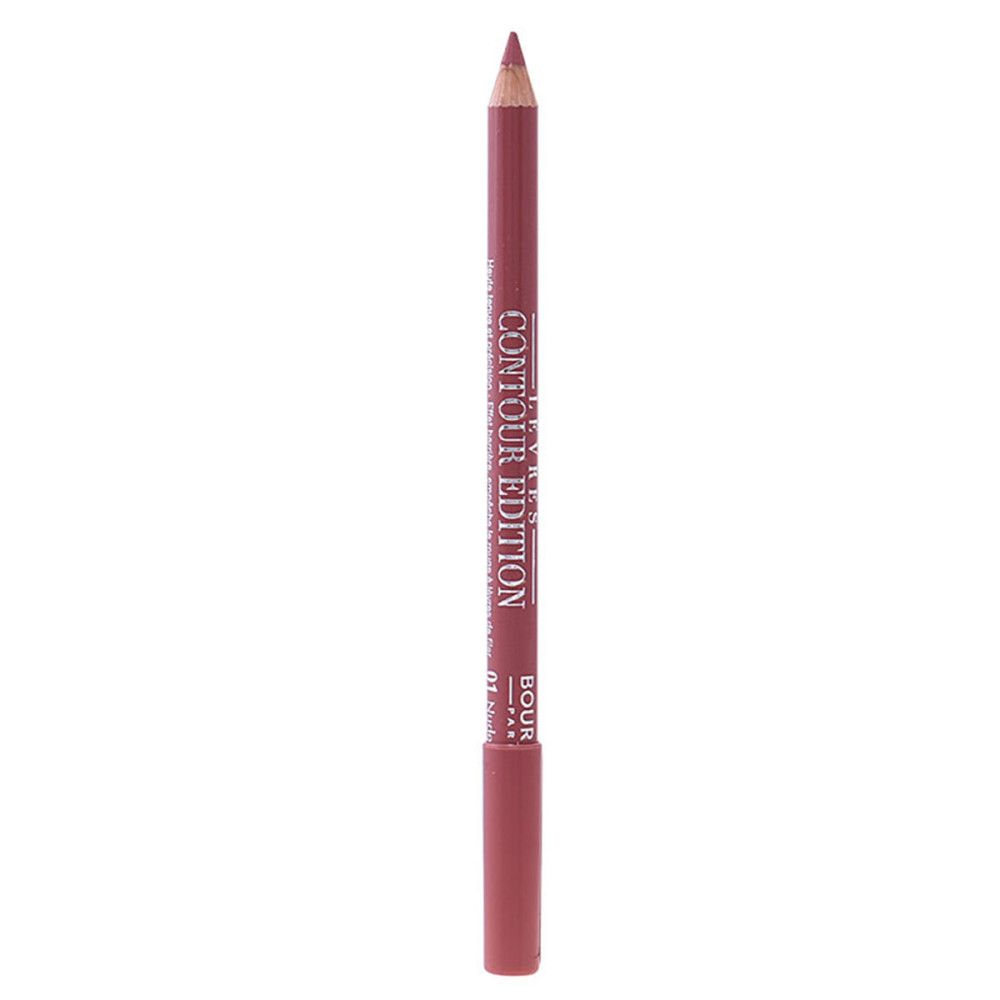 Crayon à lèvres rouge avec capuchon, nom du produit et marque visibles.