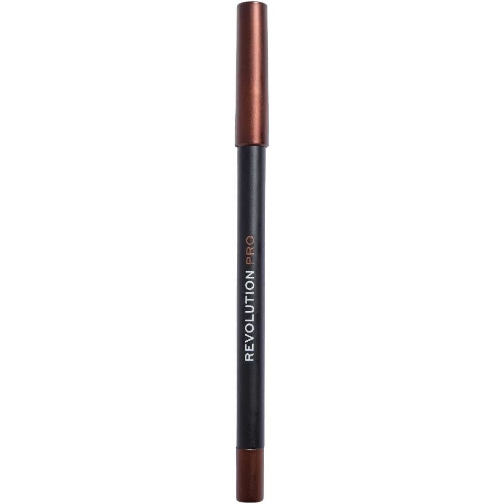 Crayon eyeliner marron avec capuchon. Inscription: REVOLUTION PRO.