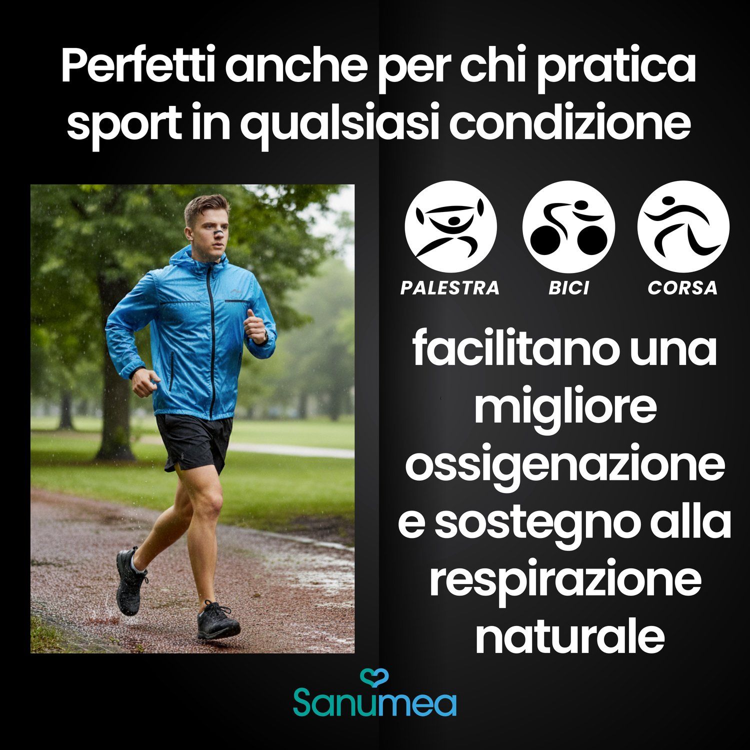 Un homme en tenue de sport court sur une route.