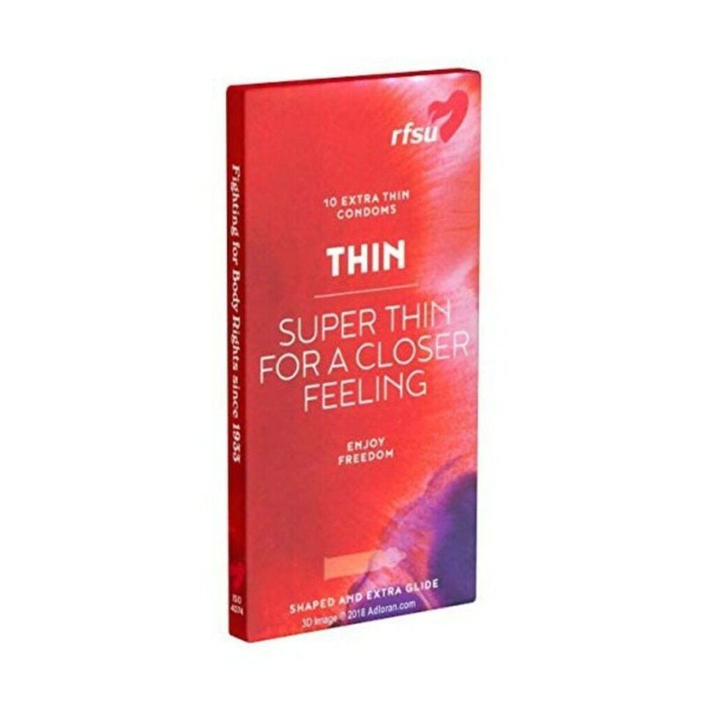 RFSU Thin condoomverpakking, 10 stuks. Super dun voor een dichter gevoel.