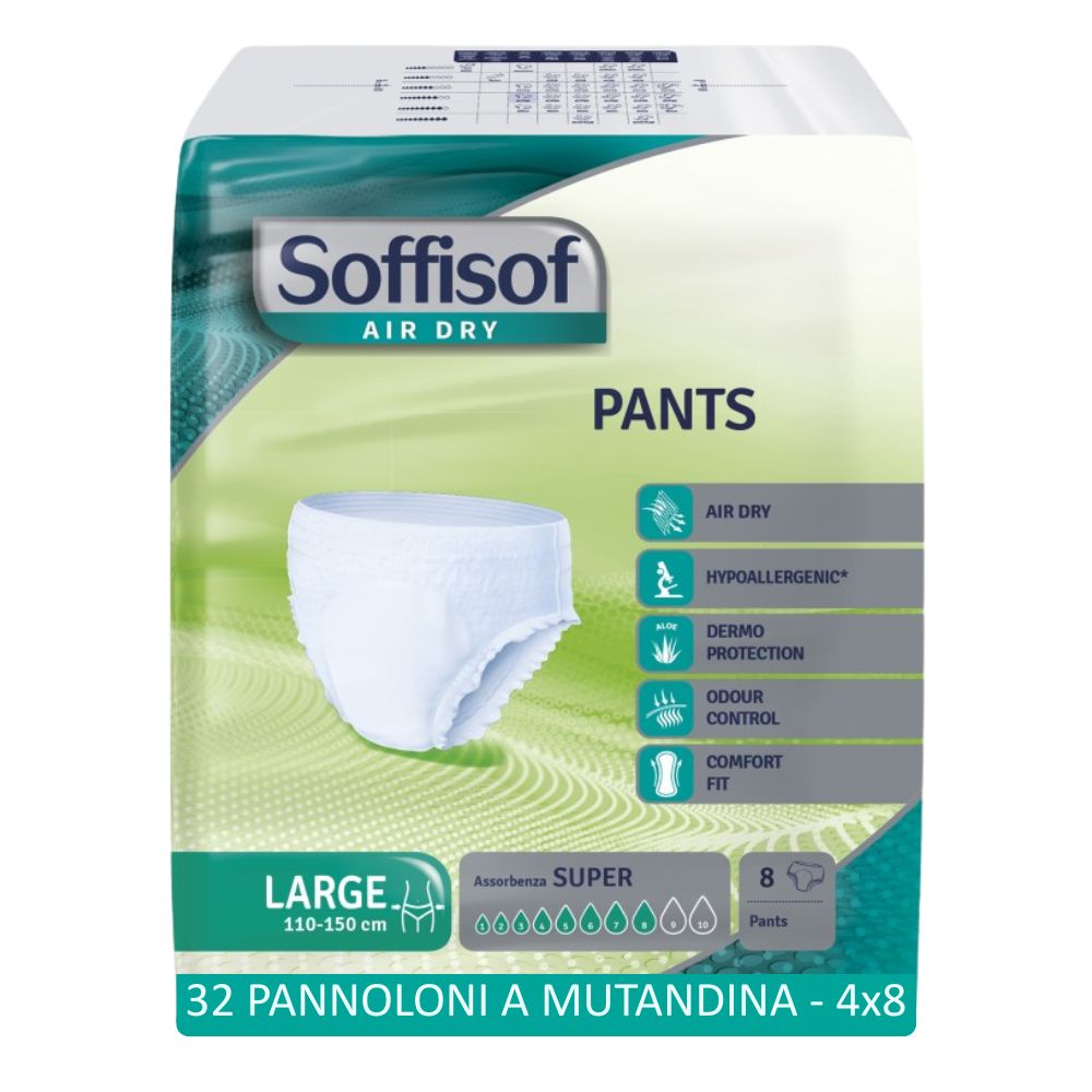 Emballage Soffisof Pants, taille L, 32 pièces.