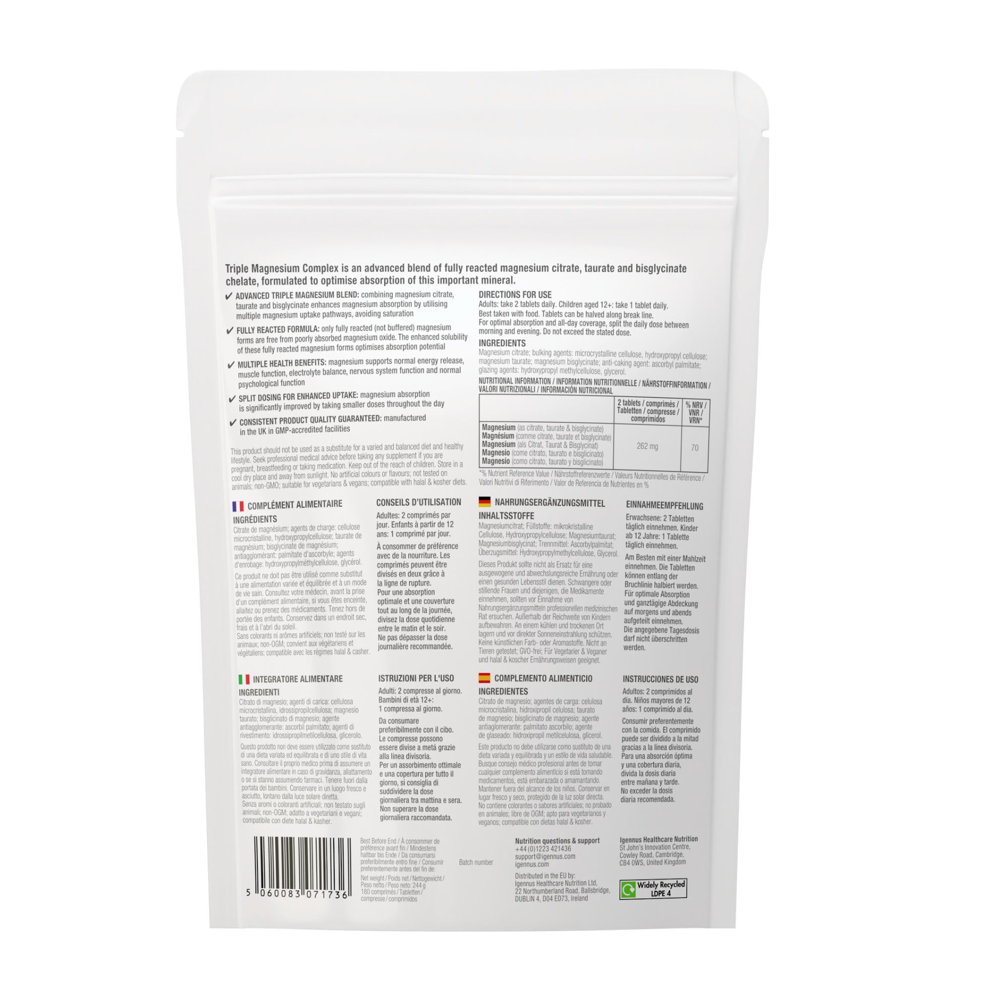 Overzicht van hypoallergene ingrediënten en vegan certificering.