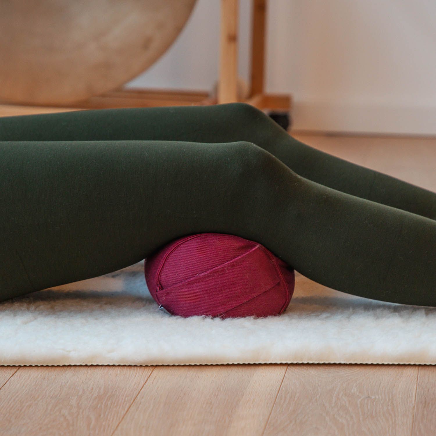 bodhi Mini-mollet de yoga (rond), rouleau pour la nuque, ECO, écales de sarrasin anthracite