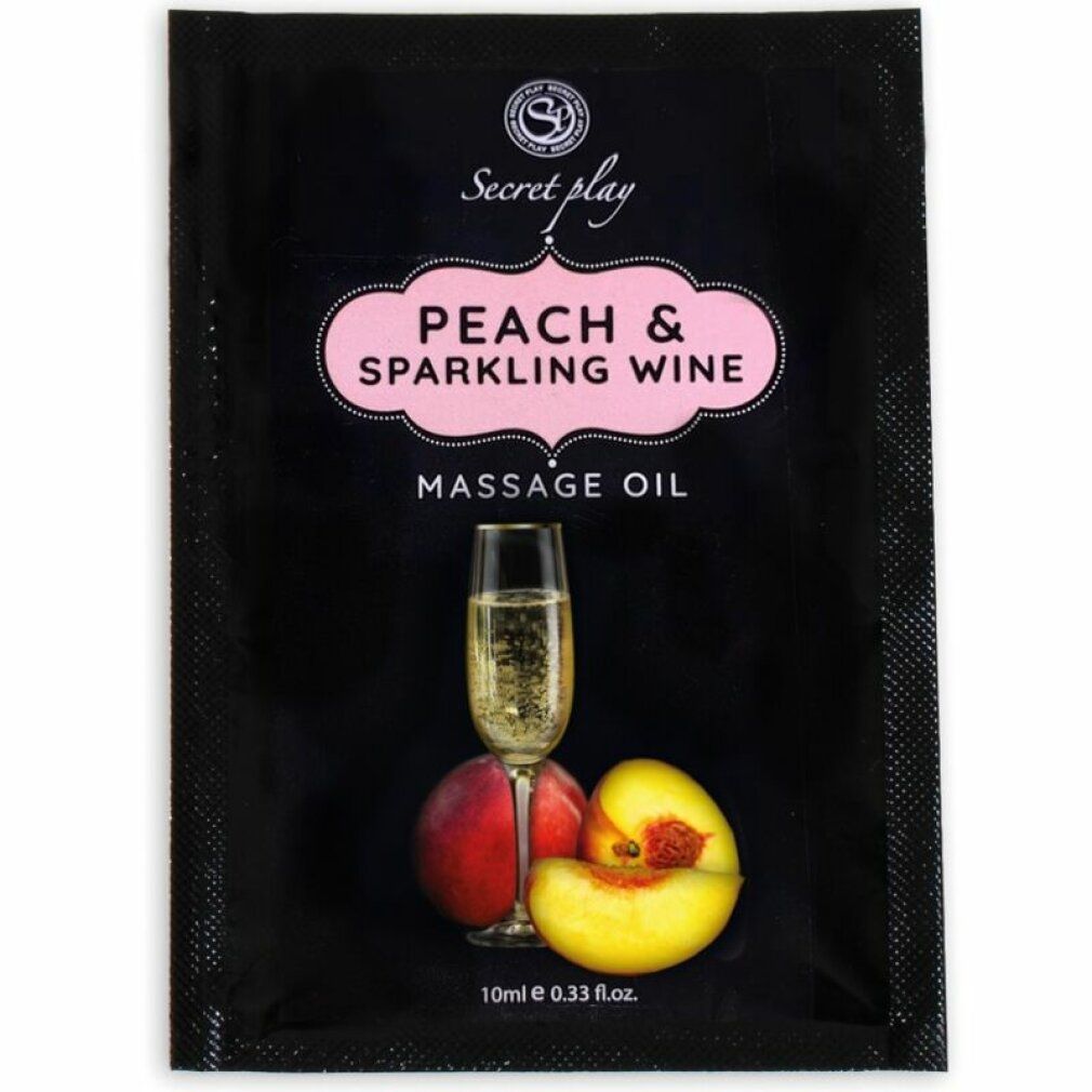 Secretplay peach & sparkling wijn massage olie sachet