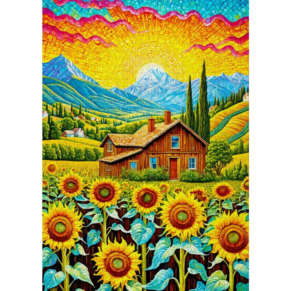 annÉe Puzzle Sunflower House 1000 pièces