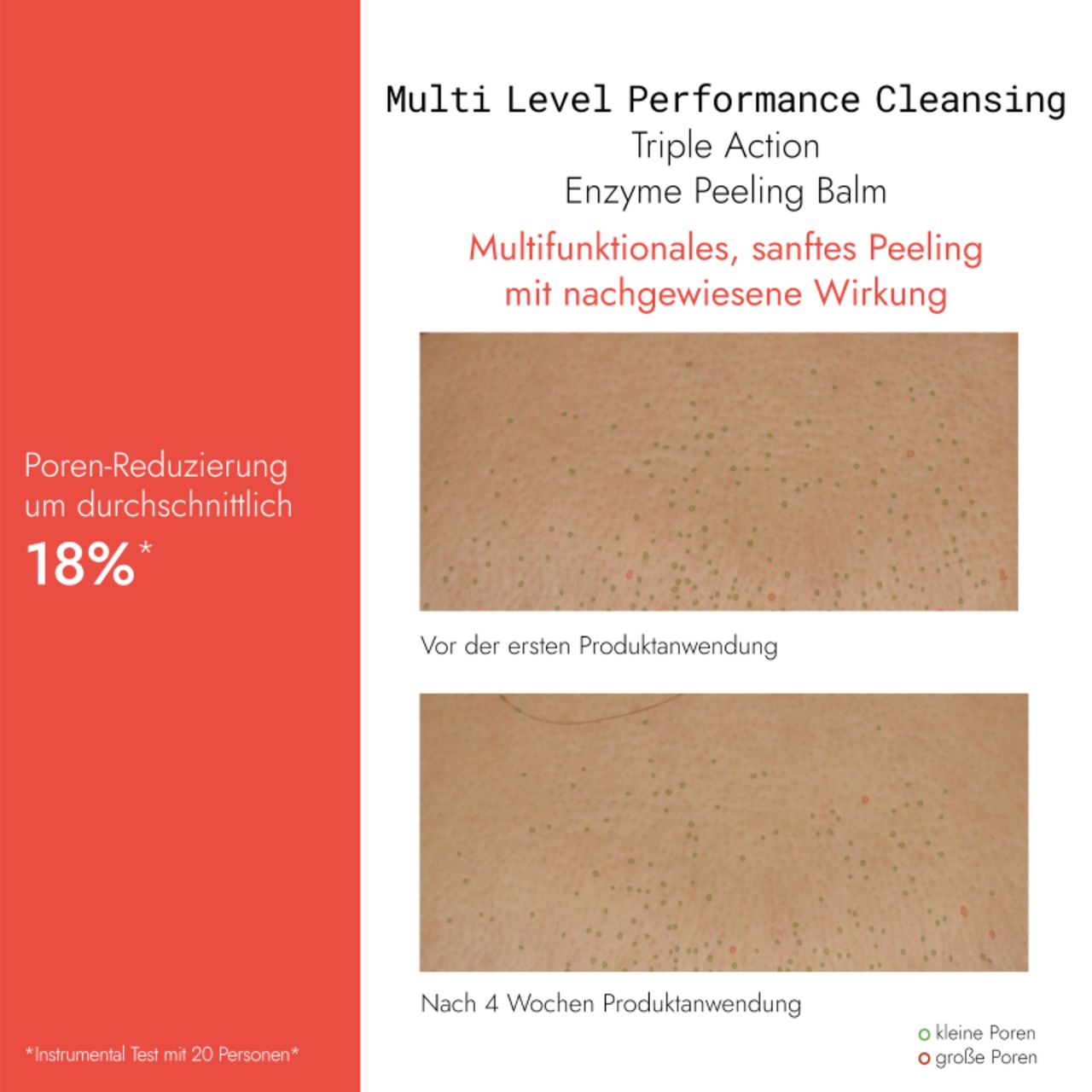 Klapp Multi Level Performance Cleansing Enzyme Peeling Balm. Witte pot met productnaam en beschrijving. Deksel.