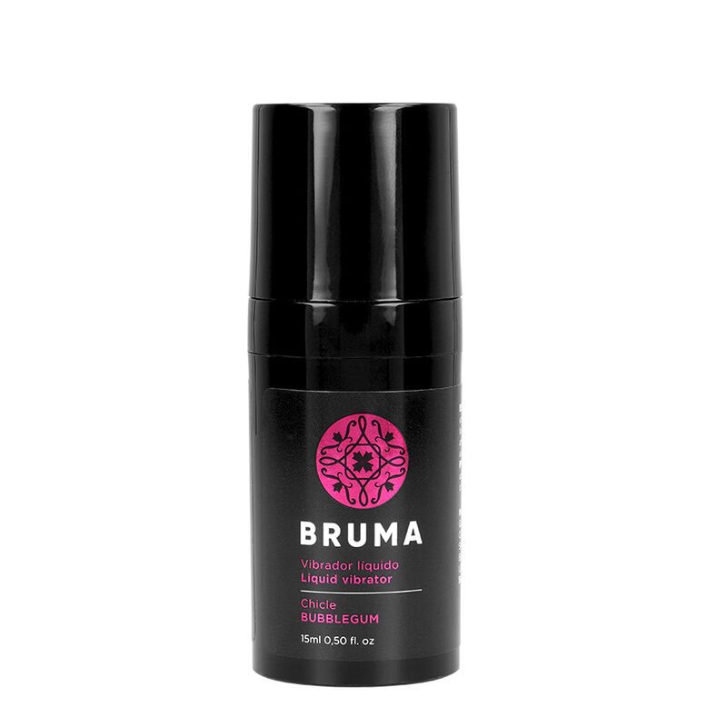 Zwarte Bruma vloeibare vibrator met pompdispenser, 15ml.