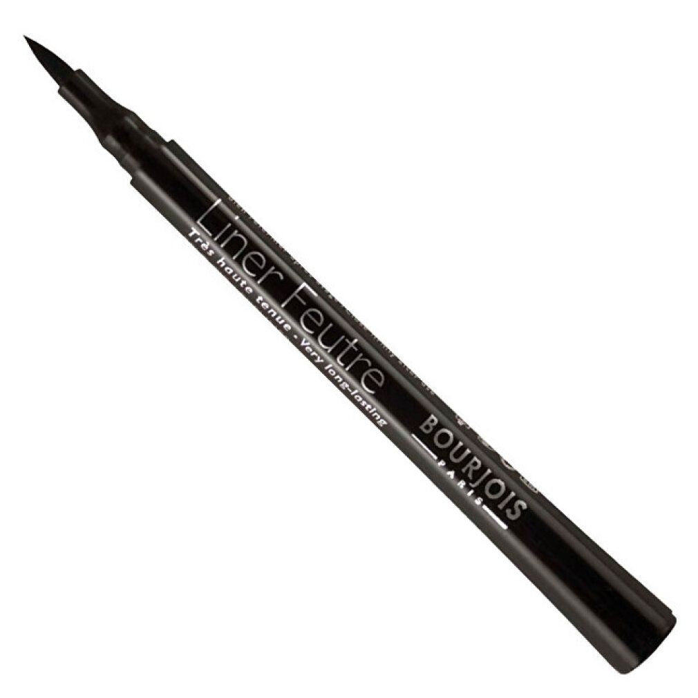 Zwarte eyelinerpen. Opschrift: Liner Feutre, Bourjois Paris.