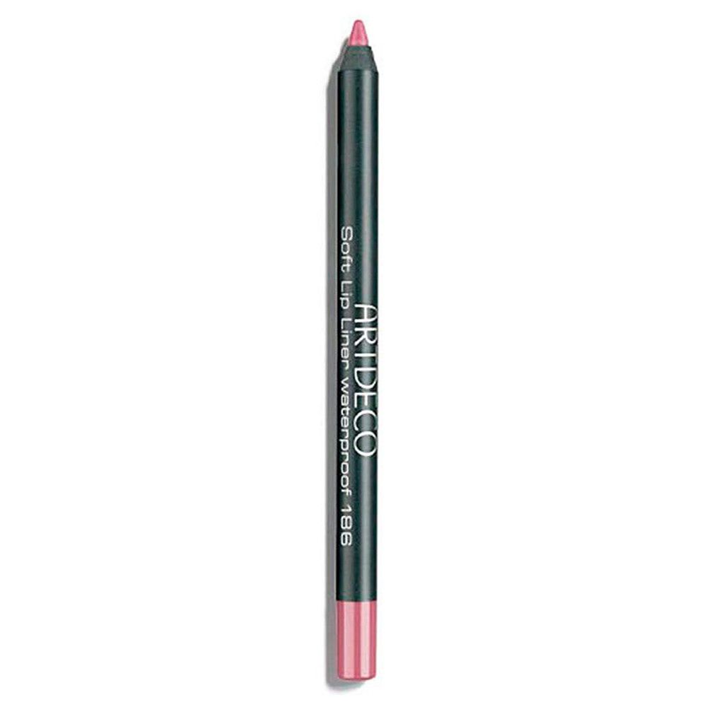 Artdeco Soft Lip Liner Waterproof 186. Zwart potlood, roze punt.