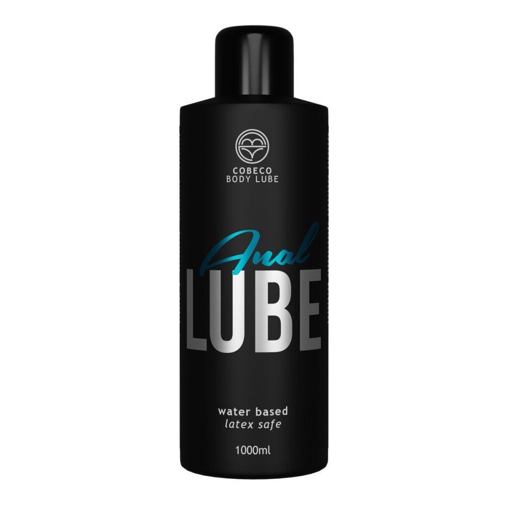 Zwarte fles Cobeco Anal Lube, 1000ml.