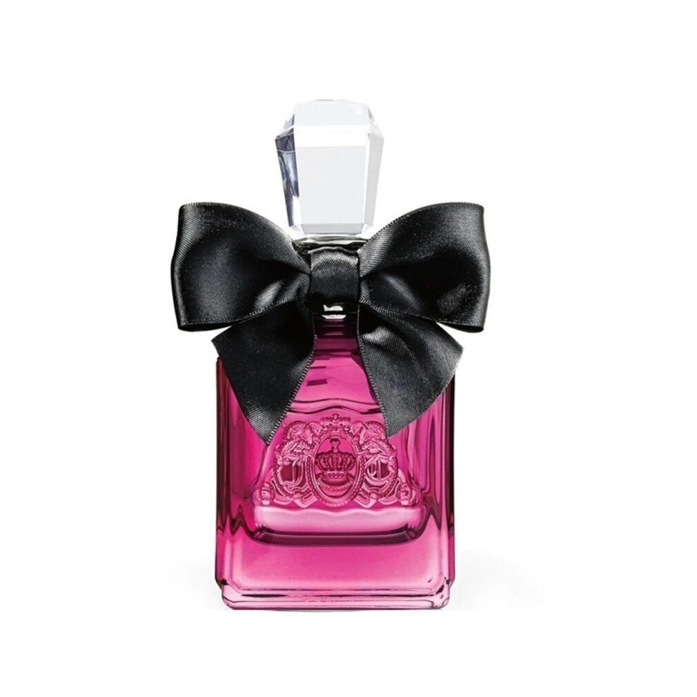Flesje Viva La Juicy Noir Eau de Parfum met zwarte strik en kristallen dop.