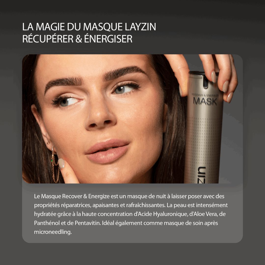 Un masque. Le masque porte « MASK » et « Layzin ».