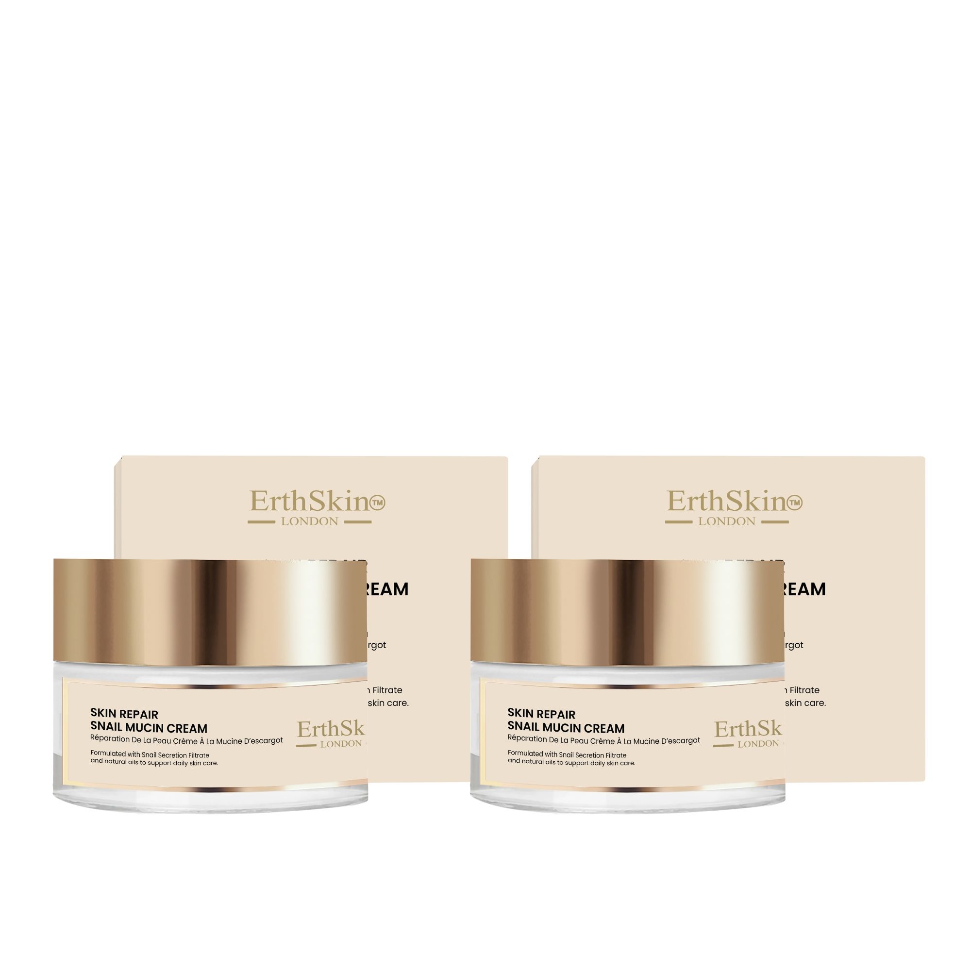 ErthSkin London Crème réparatrice à la bave d'escargot (2x)