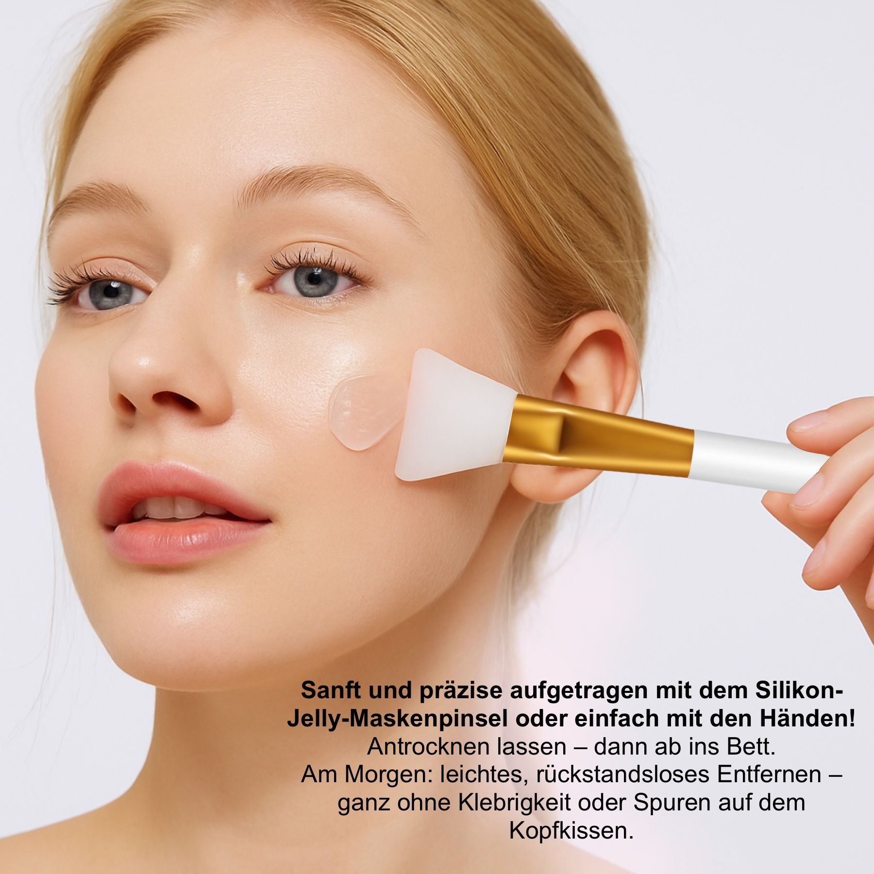 Un tube de Medicube Collagen Night Wrapping Mask avec des icônes pour les bienfaits des soins de la peau.