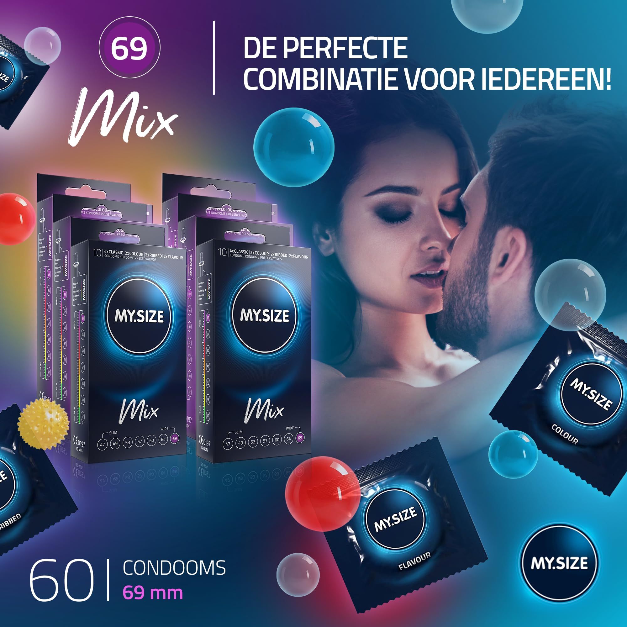 MY.SIZE Mix Condoom Set Maat 7 69mm