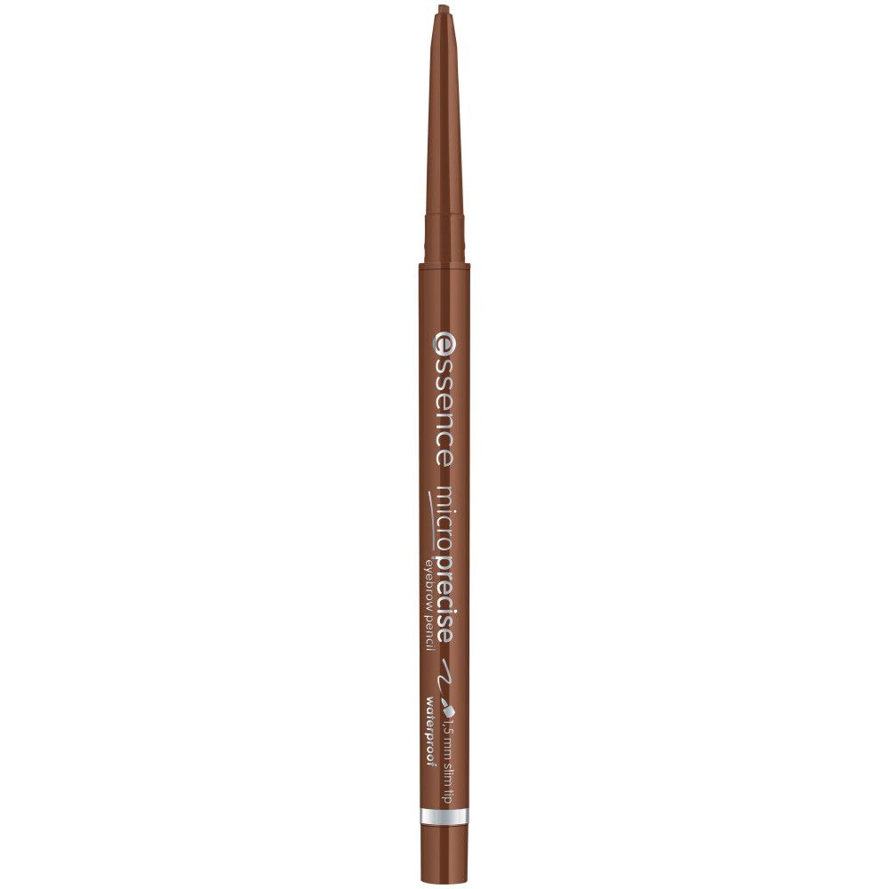 Crayon à sourcils brun, waterproof. Inscription : Essence Micro Precise.