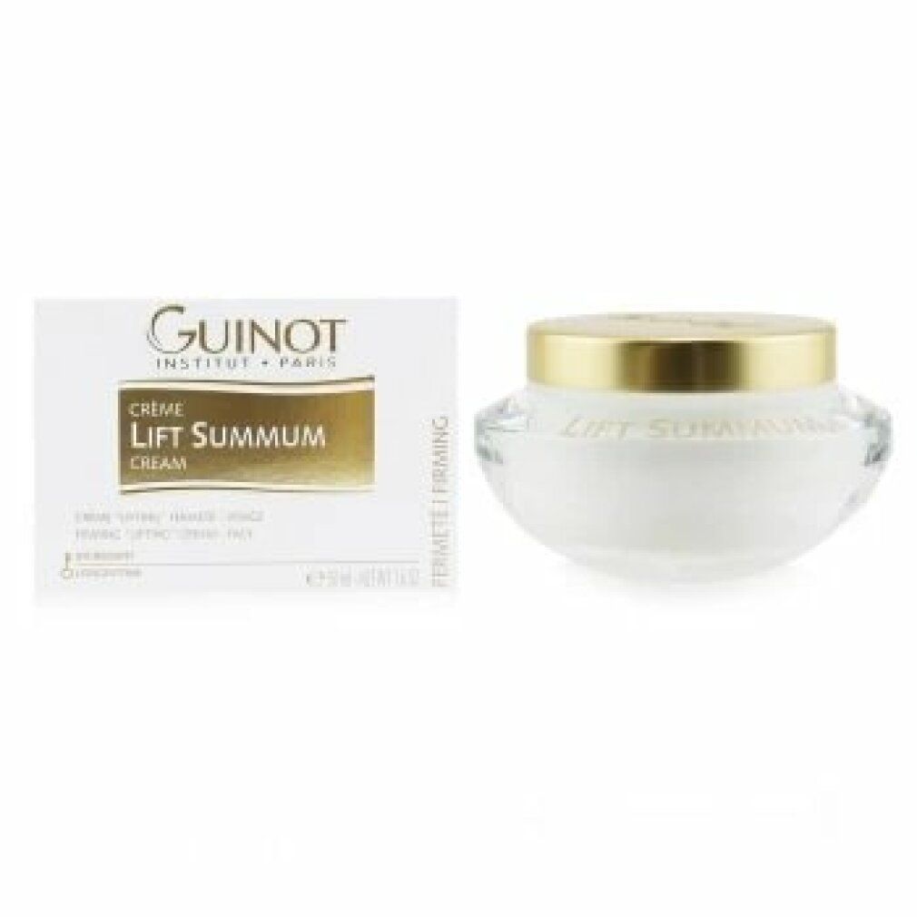 Pot de crème et boîte. Inscription "LIFT SUMMUM". Marque GUINOT.