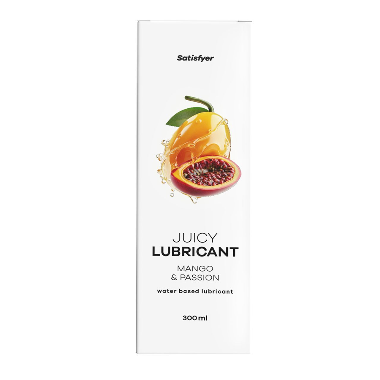 Satisfyer Juicy Lubricant Mango & Passievrucht, glijmiddel op waterbasis, 300ml.