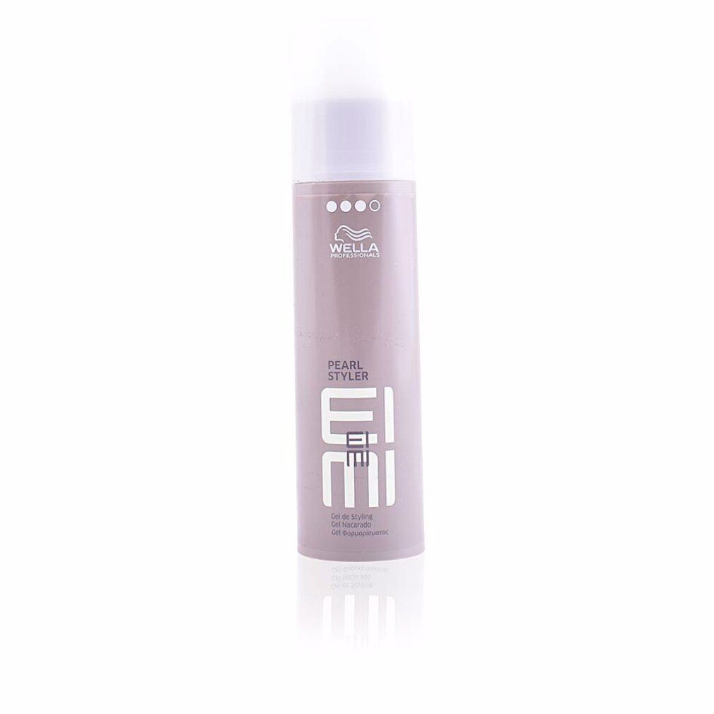 Flacon Wella Eimi Pearl Styler. Flacon gris clair avec bouchon blanc. Nom du produit et logo visibles.