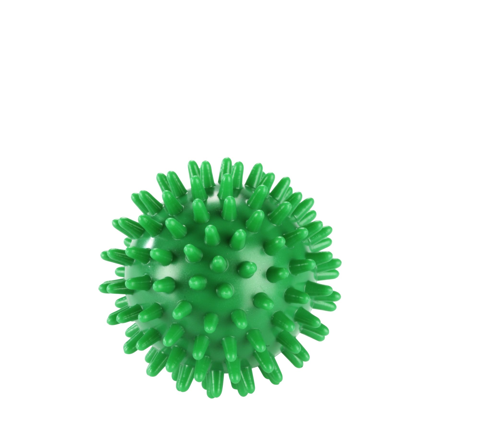 Groene, stekelige bal. Ronde vorm met noppen.