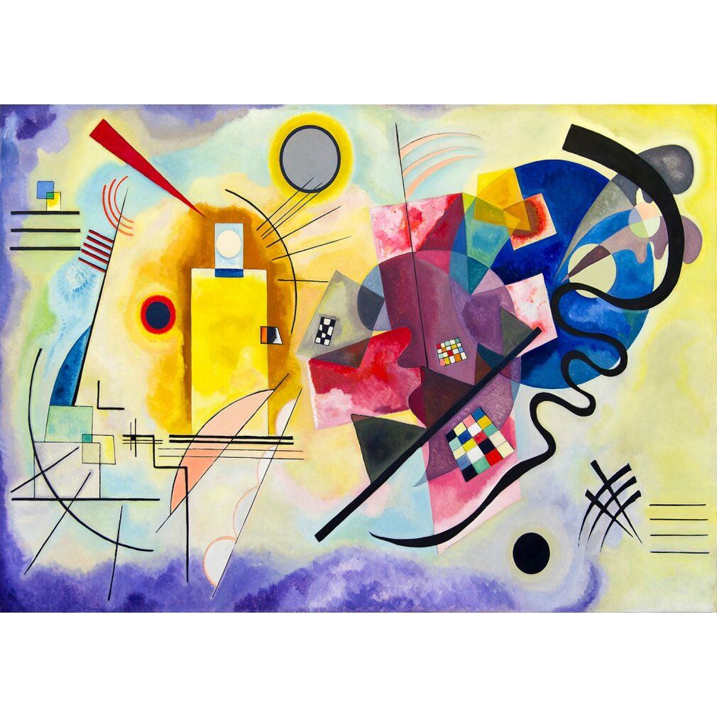 enjoy Puzzel Vassily Kandinsky: Geel Rood Blauw 1000 delen