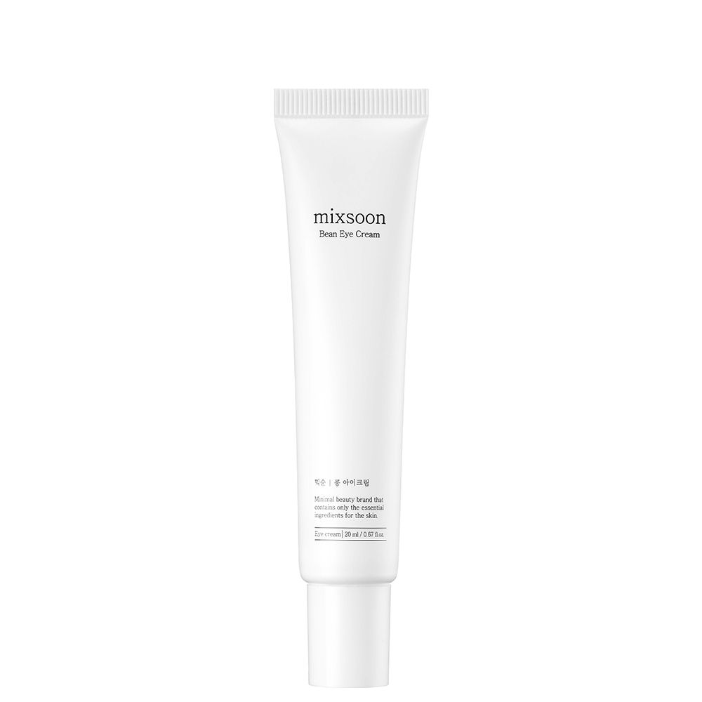 Tube blanc avec inscription Mixsoon Bean Eye Cream.