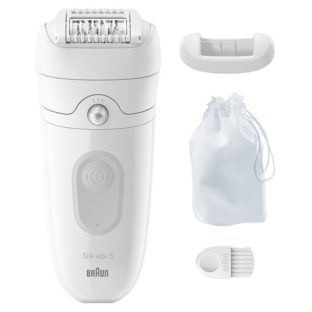 Braun Silk-epil 5 epilator, opzetstuk, borsteltje en zakje.