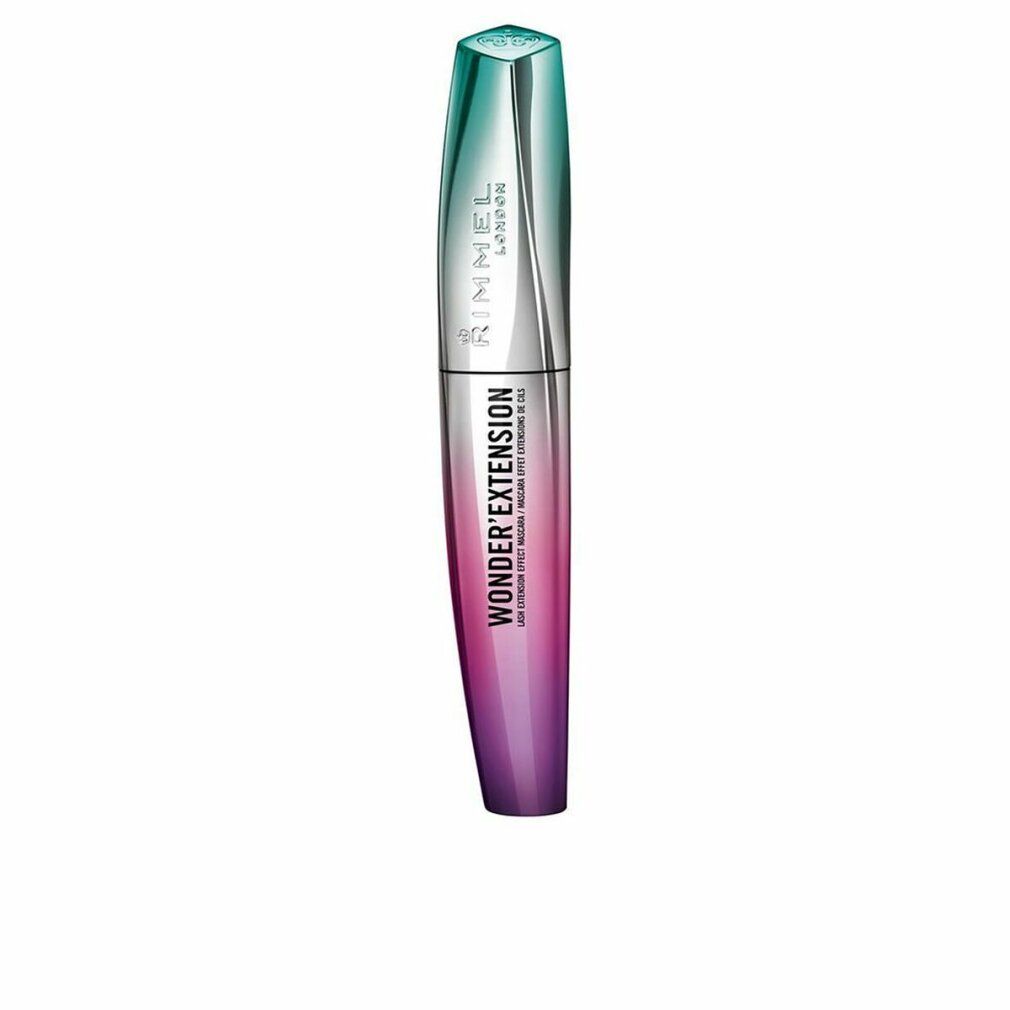 Rimmel London Wonder'Extension Mascara. Kleurovergang groen naar paars. Zilveren midden met tekst.