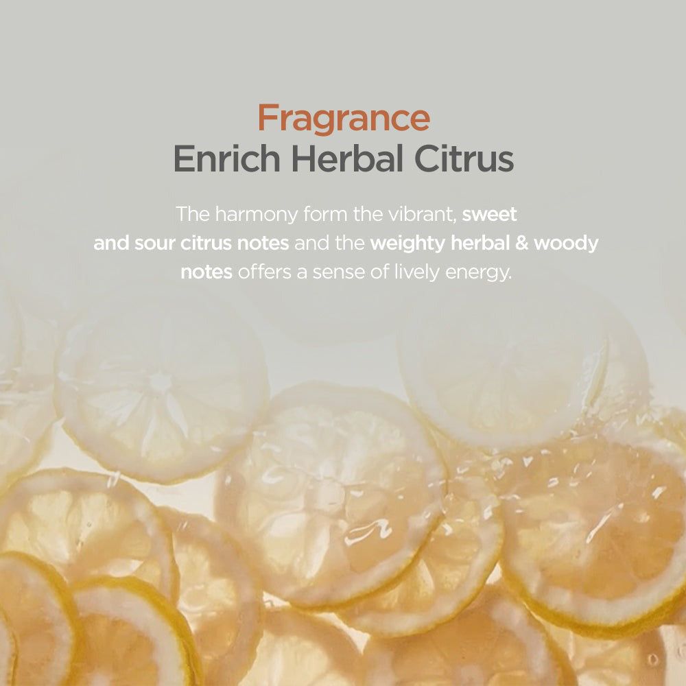 Notes parfumées de AYUNCHE Enrich Bonding Shampoo : Herbacé-Agrume.