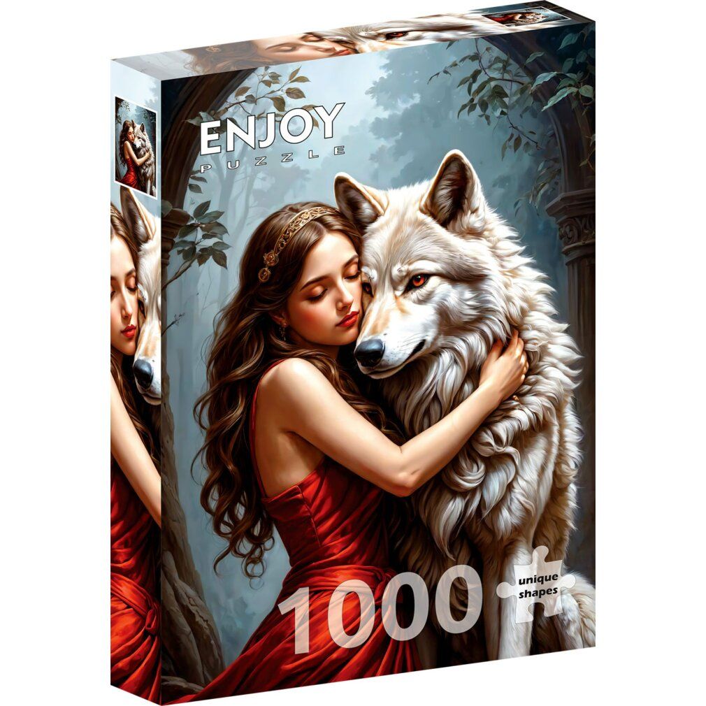 enjoy Puzzel Dame en de Wolf 1000 delen