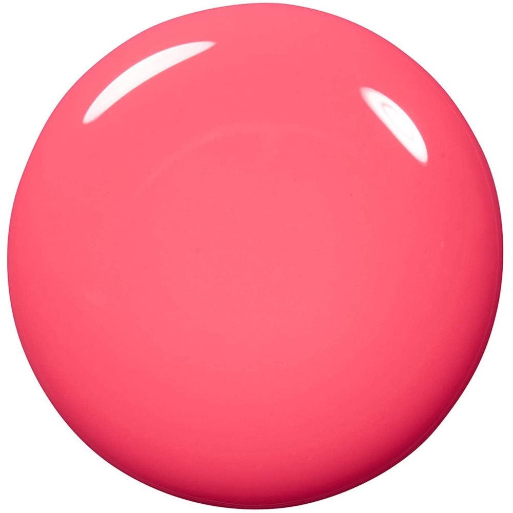 Goutte de vernis à ongles corail, ronde et brillante.