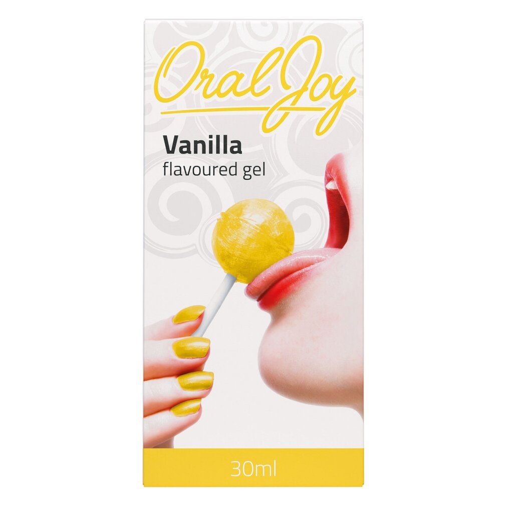 Cobeco Oral Joy Vanilla: Smaakgel in 30ml fles met pompdispenser en doosje.