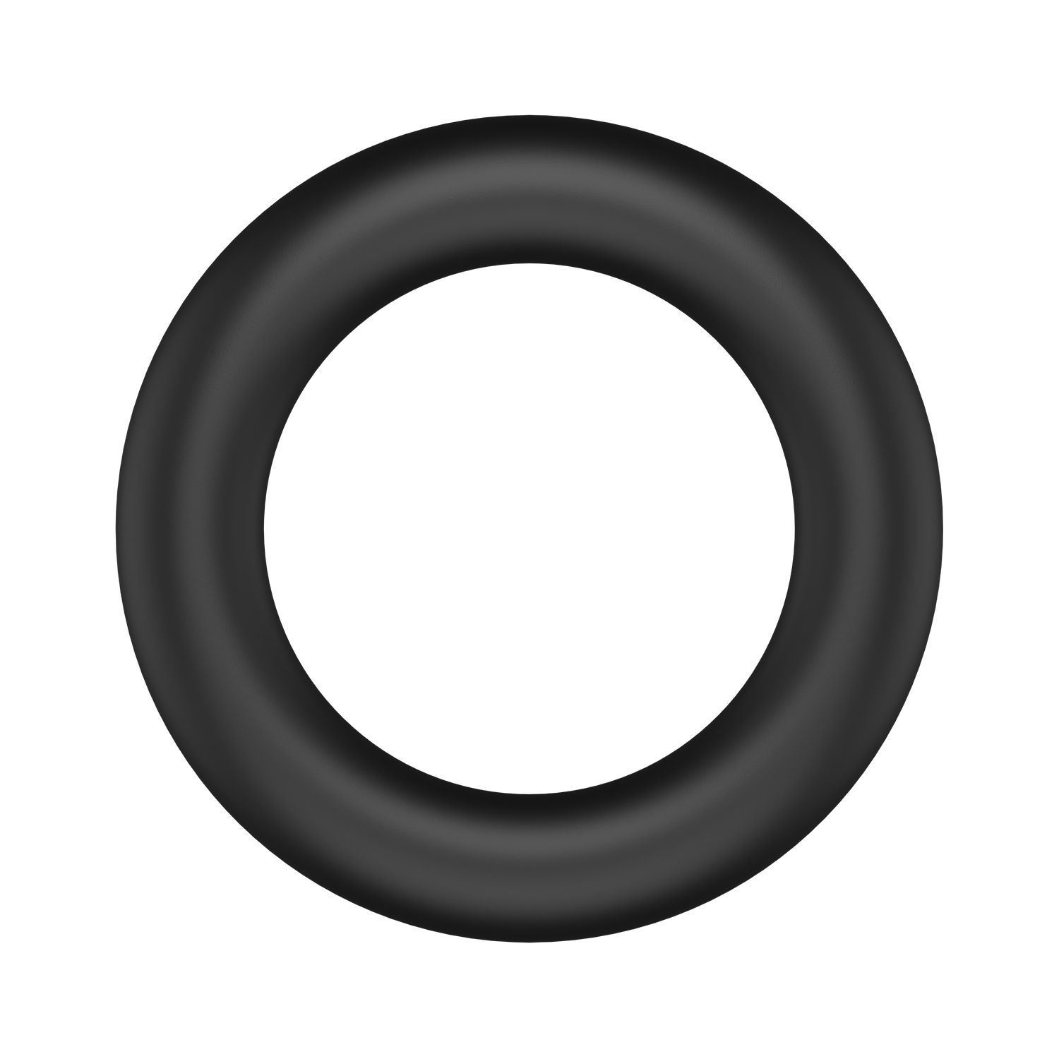 Anneau pénien rond noir en silicone.