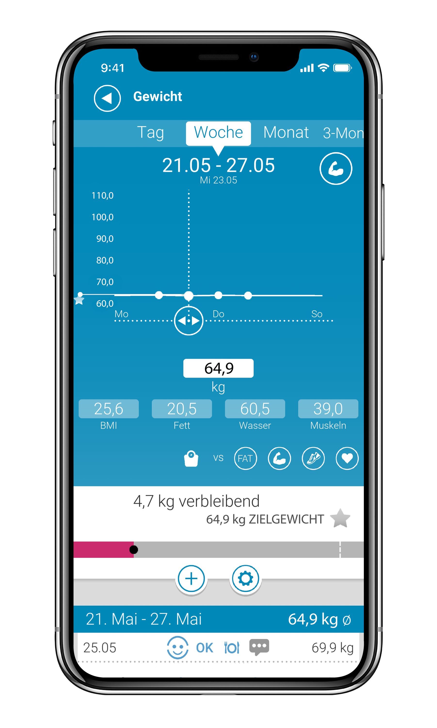 medisana BS 445 connect Balance d'analyse corporelle avec application smartphone