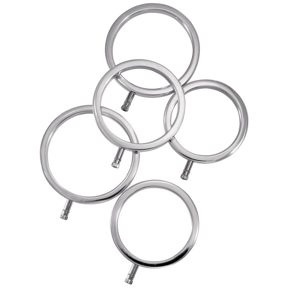 ElectraStim Solid Metal Cock Ring Set 5 tailles