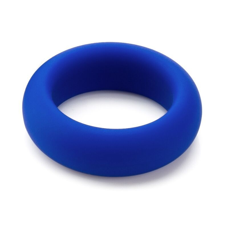 Blauwe siliconen C-ring, schuin vooraanzicht.