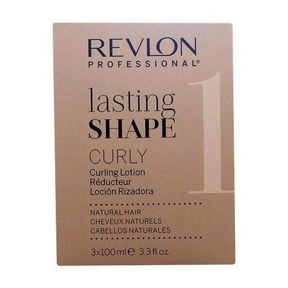 Verpakking Revlon Professional Lasting Shape Curly. Krullotion. Opschrift: Natural Hair. 3x100ml.