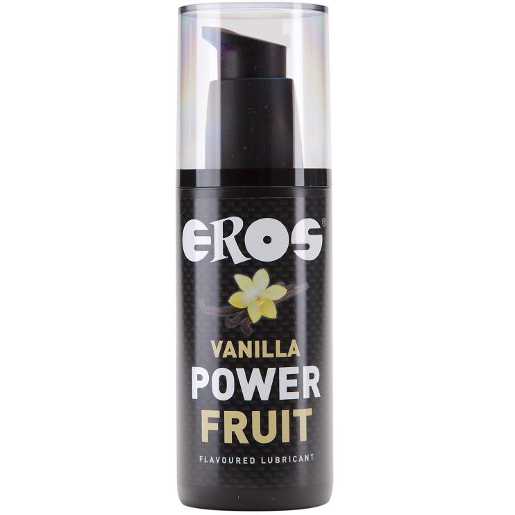 Eros Power Fruit Massagegel Vanille, 100ml fles met pompdispenser.