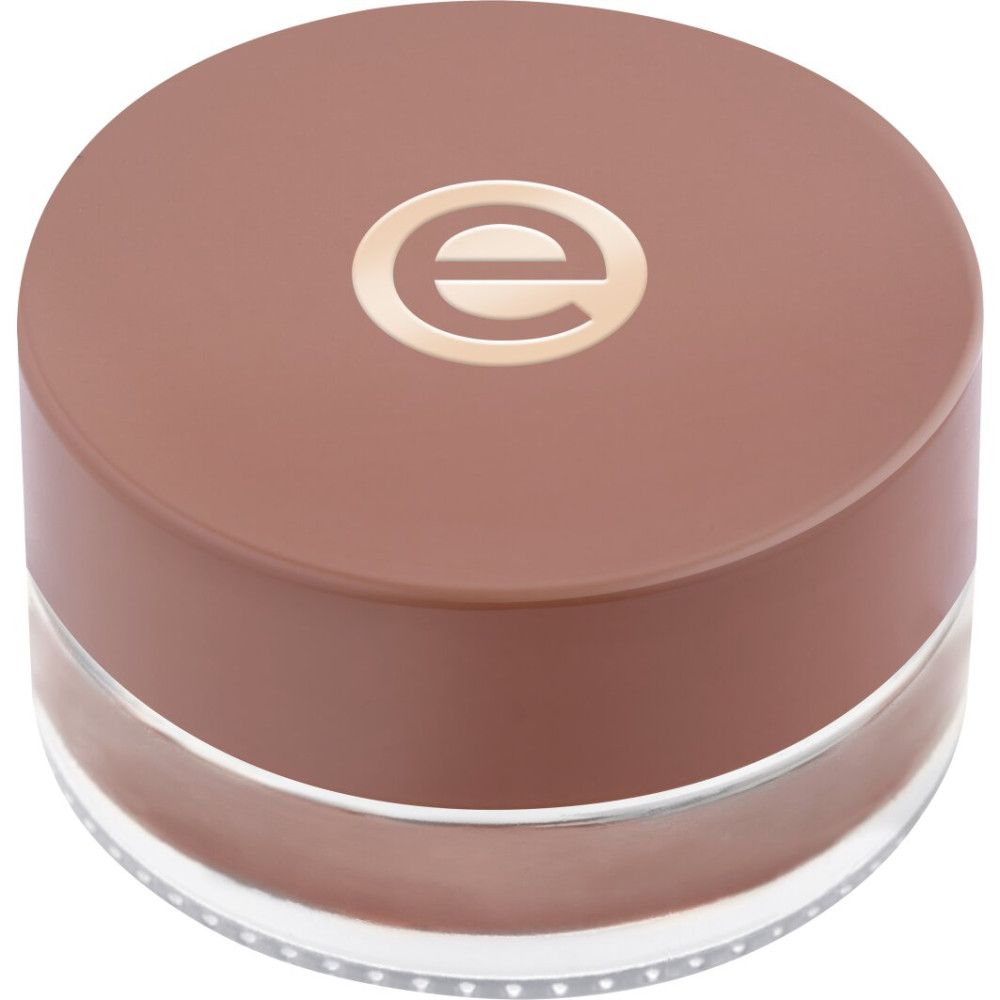 Essence Fard à Paupières Crème Mat in een doorzichtig glazen potje met bruine deksel.