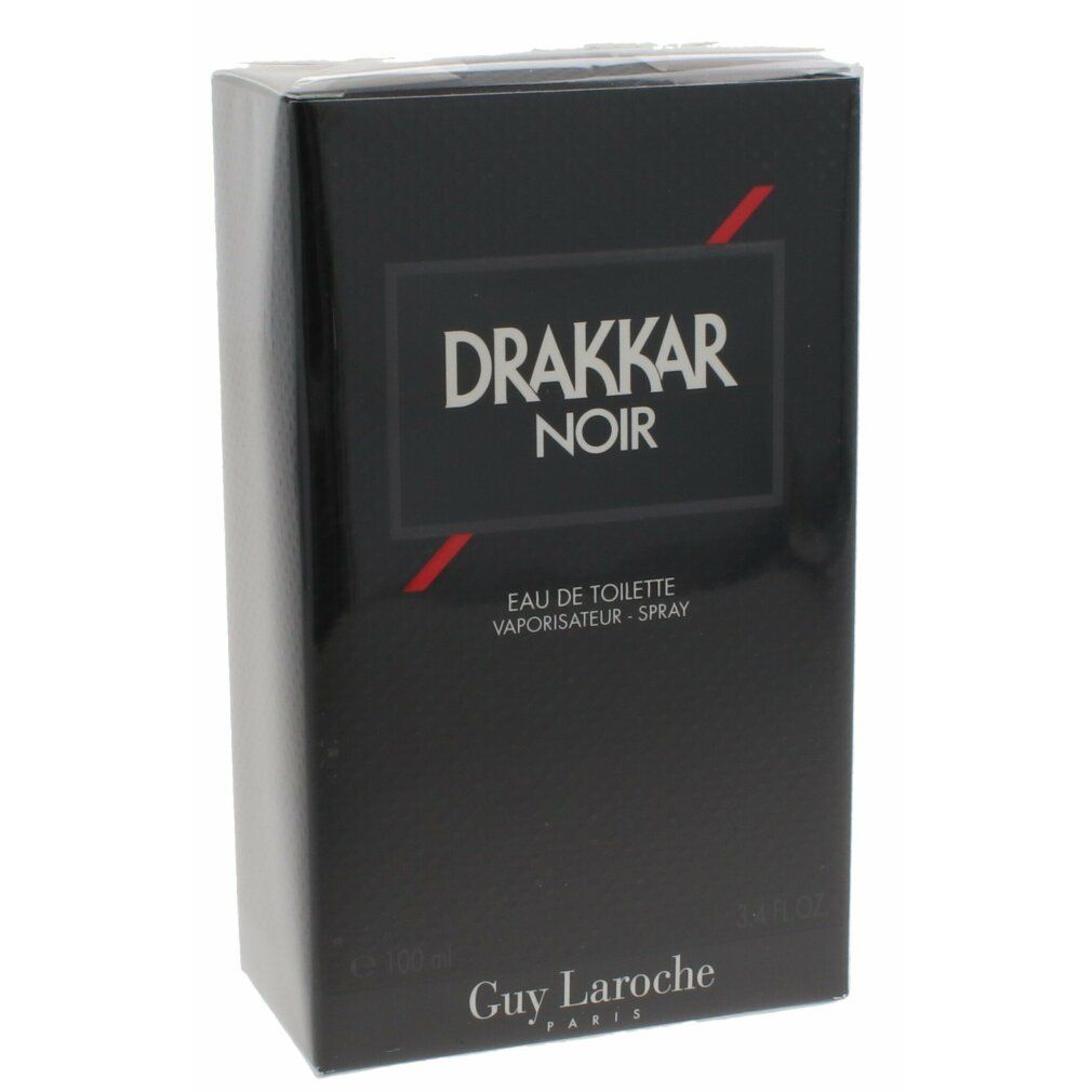 Boîte noire Drakkar Noir. Vaporisateur Eau de Toilette. Logo Guy Laroche en bas. Emballé dans du film transparent.
