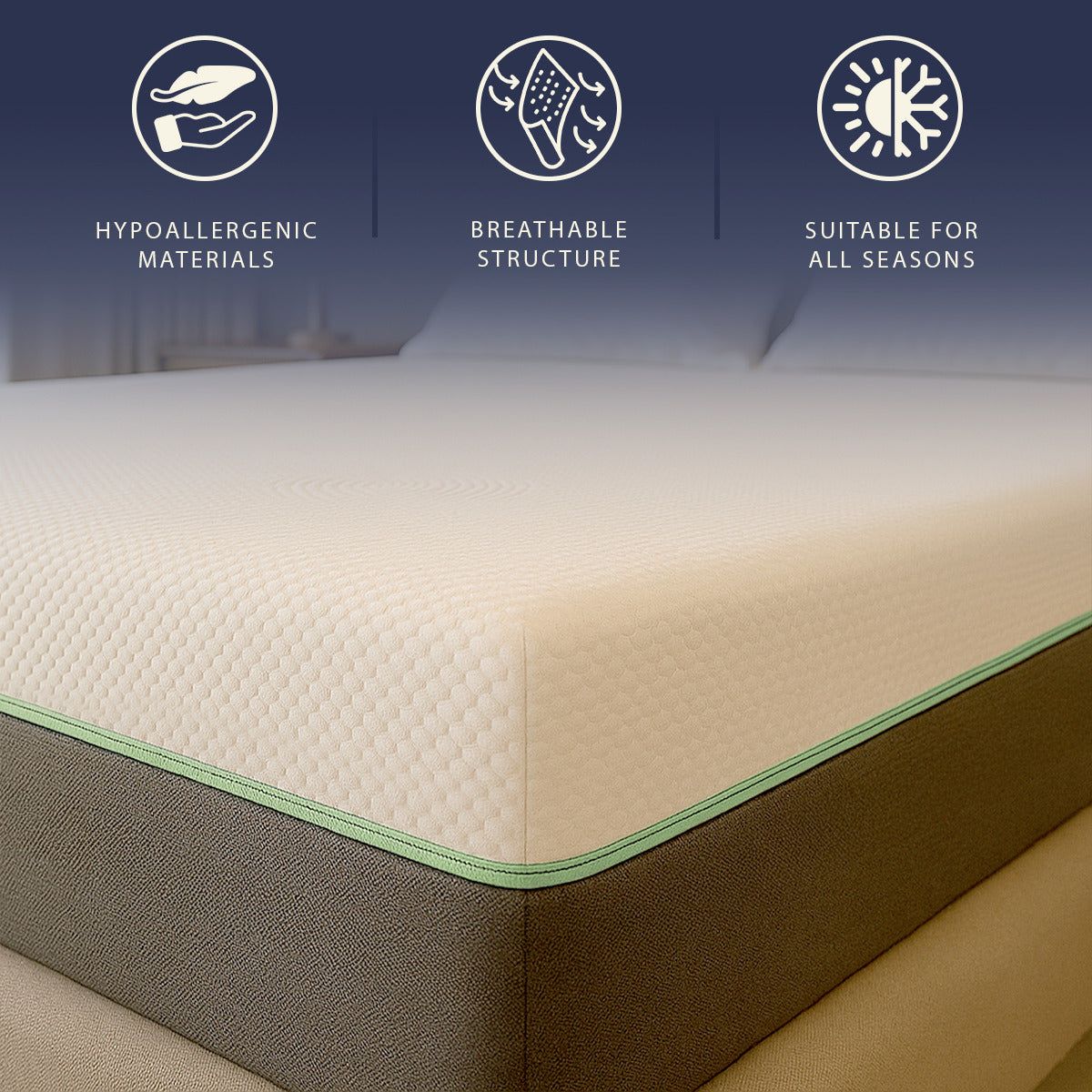 The White Stone Matras 160x190 Pocketveren en Memory Foam Hoog 25 cm