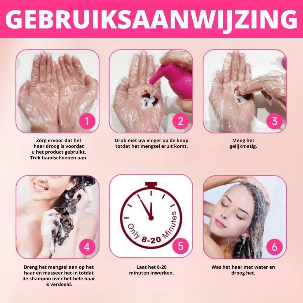 KARSEELL Zwarte Kleurshampoo voor Snelle Dekking van Grijs en Wit Haar