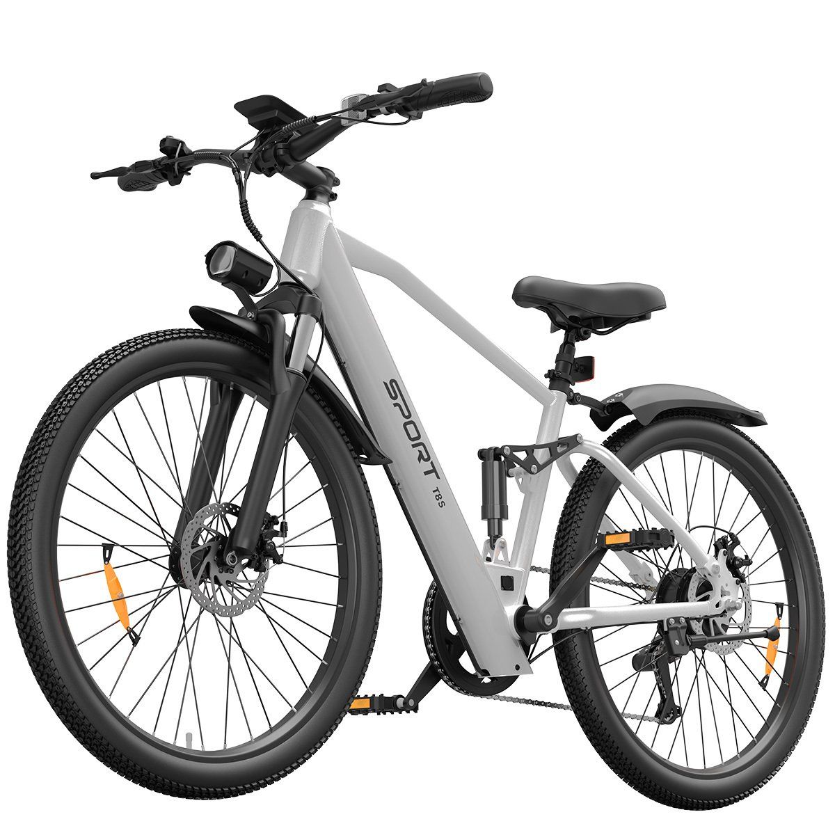 Toofly T8S Volledig geveerde elektrische fiets, 26 inch banden