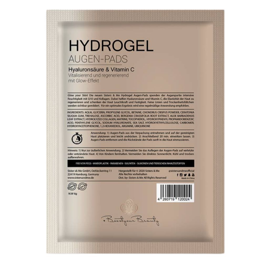 Sisters & Me Hydrogel Oogpads met Hyaluronzuur & Vitamine C