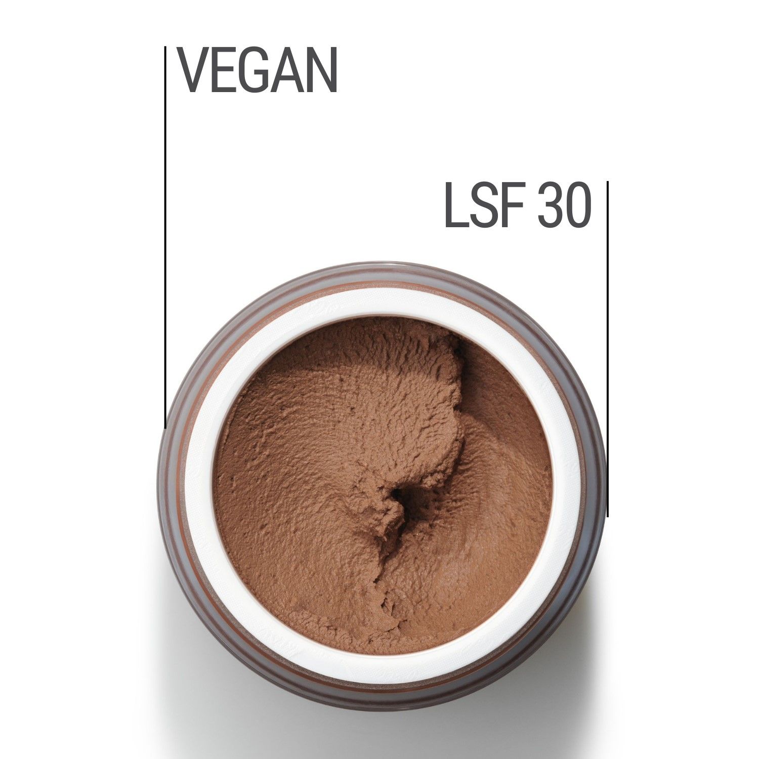 Pot de maquillage, ouvert. Inscription : M. Asam Magic Finish. Texture visible. Vegan. SPF 30.